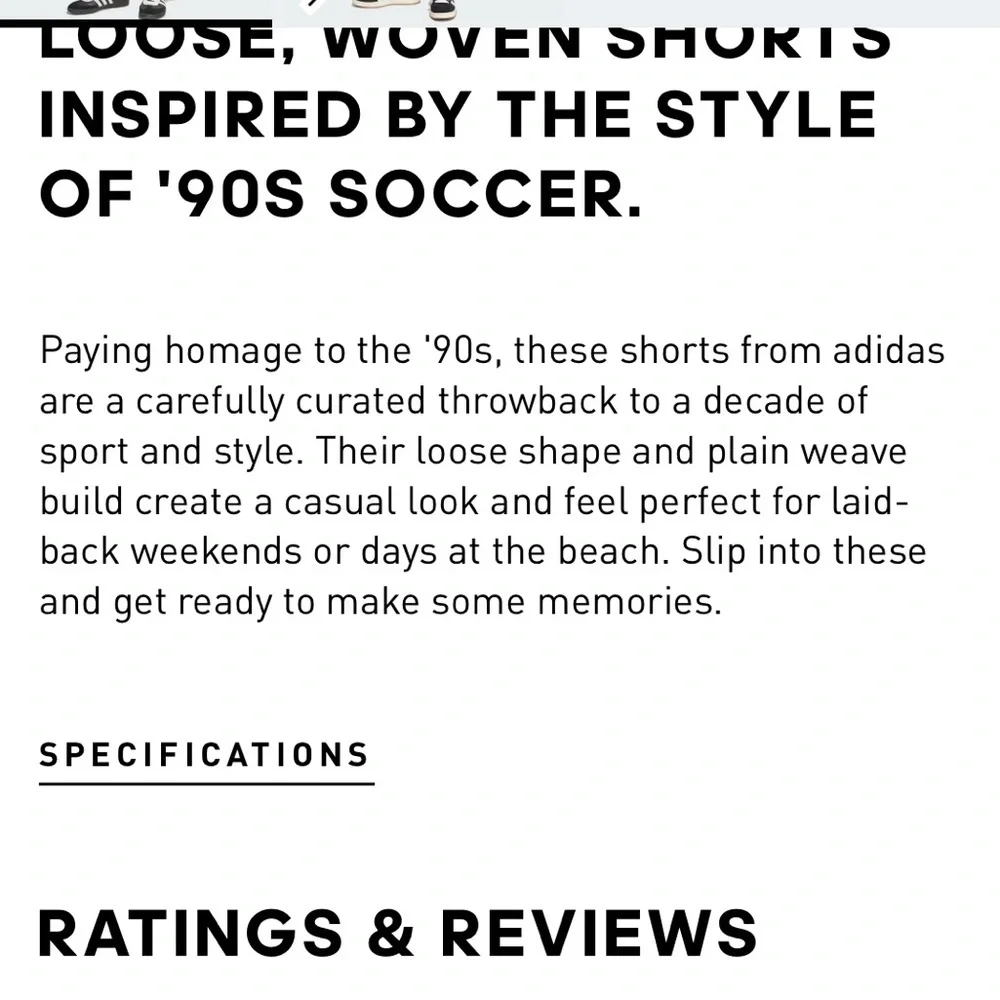 Adidas Black Woven Soccer Shorts